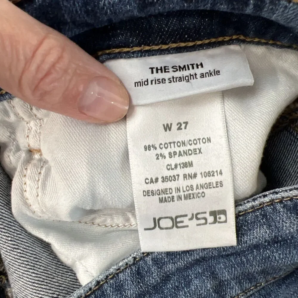 joes jeans Love Em The Smith Mid Rise Straight Ankle Size 27‎